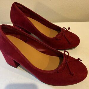 Torrid Burgundy Bow Pump size 11 WW
